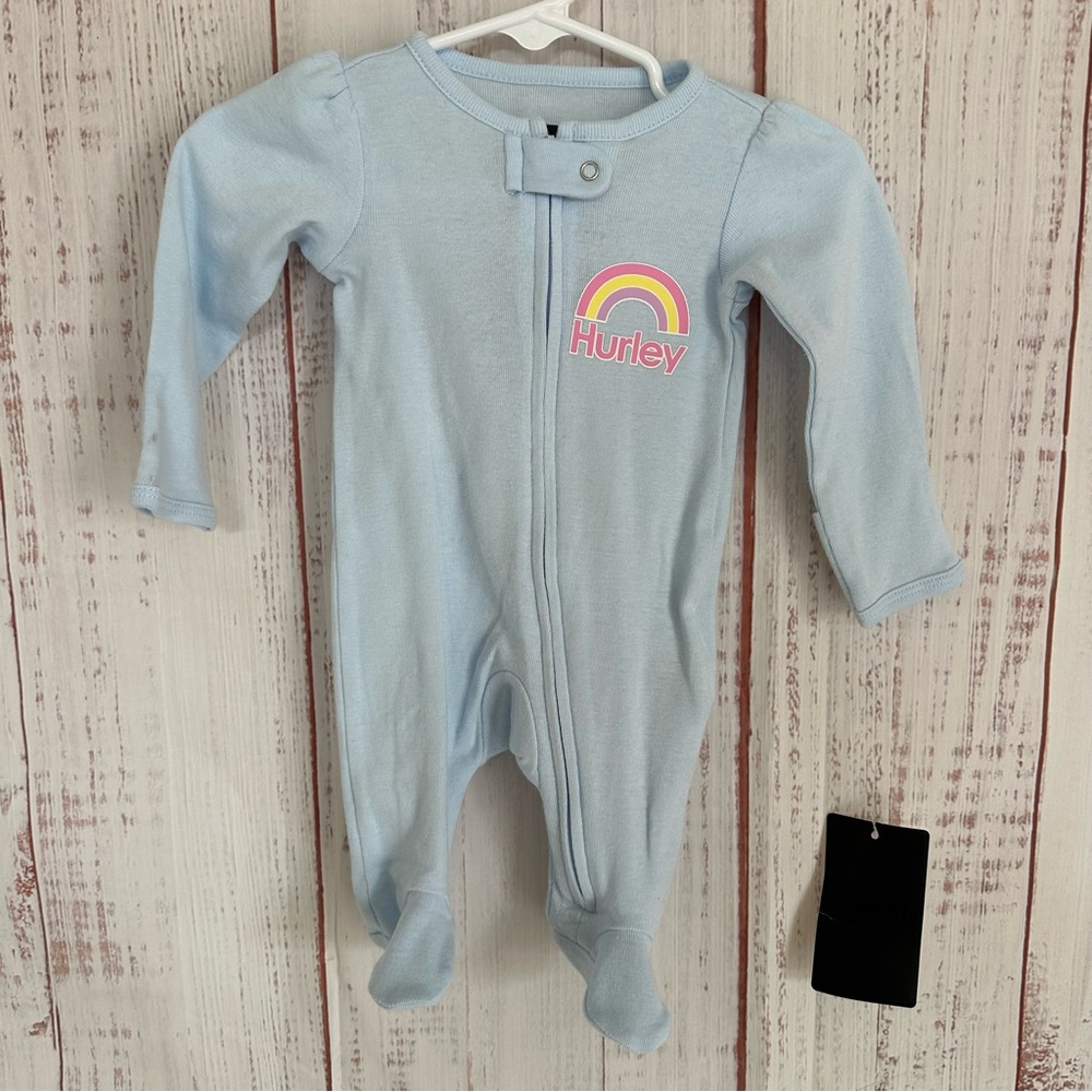 Hurley Newborn baby rainbow footie